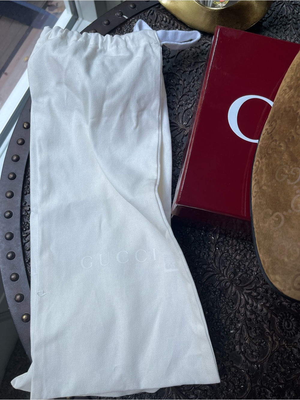 GUCCI HORSEBIT SUEDE MONOGRAM MULES BROWN 40.5 10.5 - Picture 10 of 12